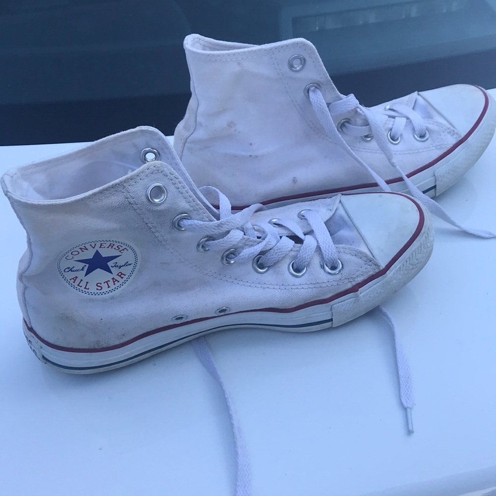 High top white converse